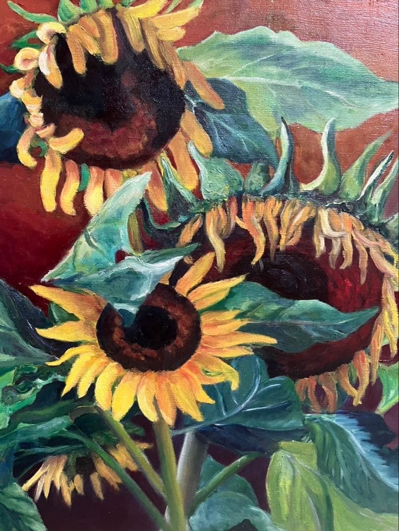ひまわり 油彩画