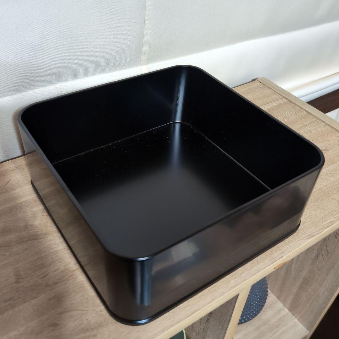 神折敷　黒塗　炭取　 茶道