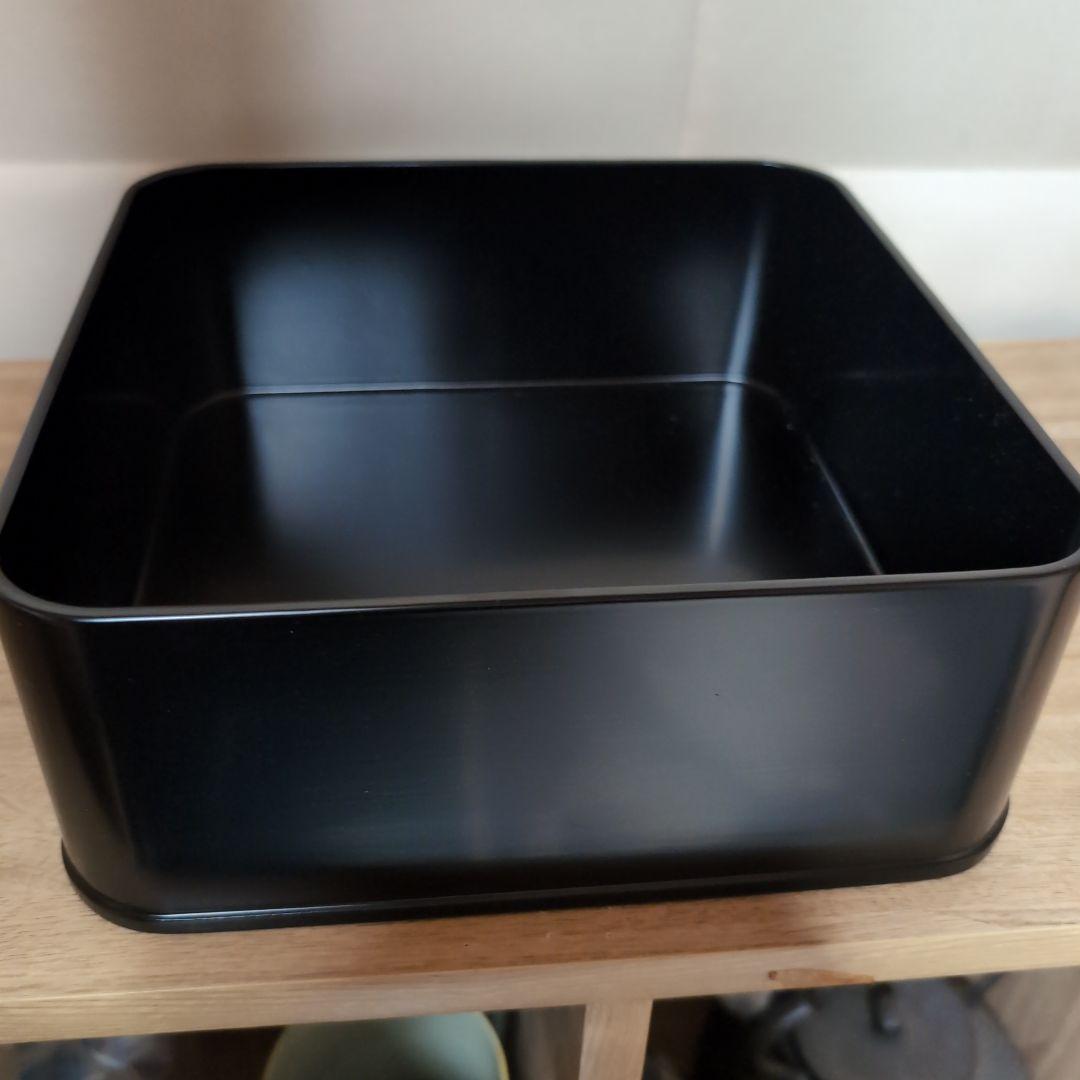 神折敷　黒塗　炭取　 茶道