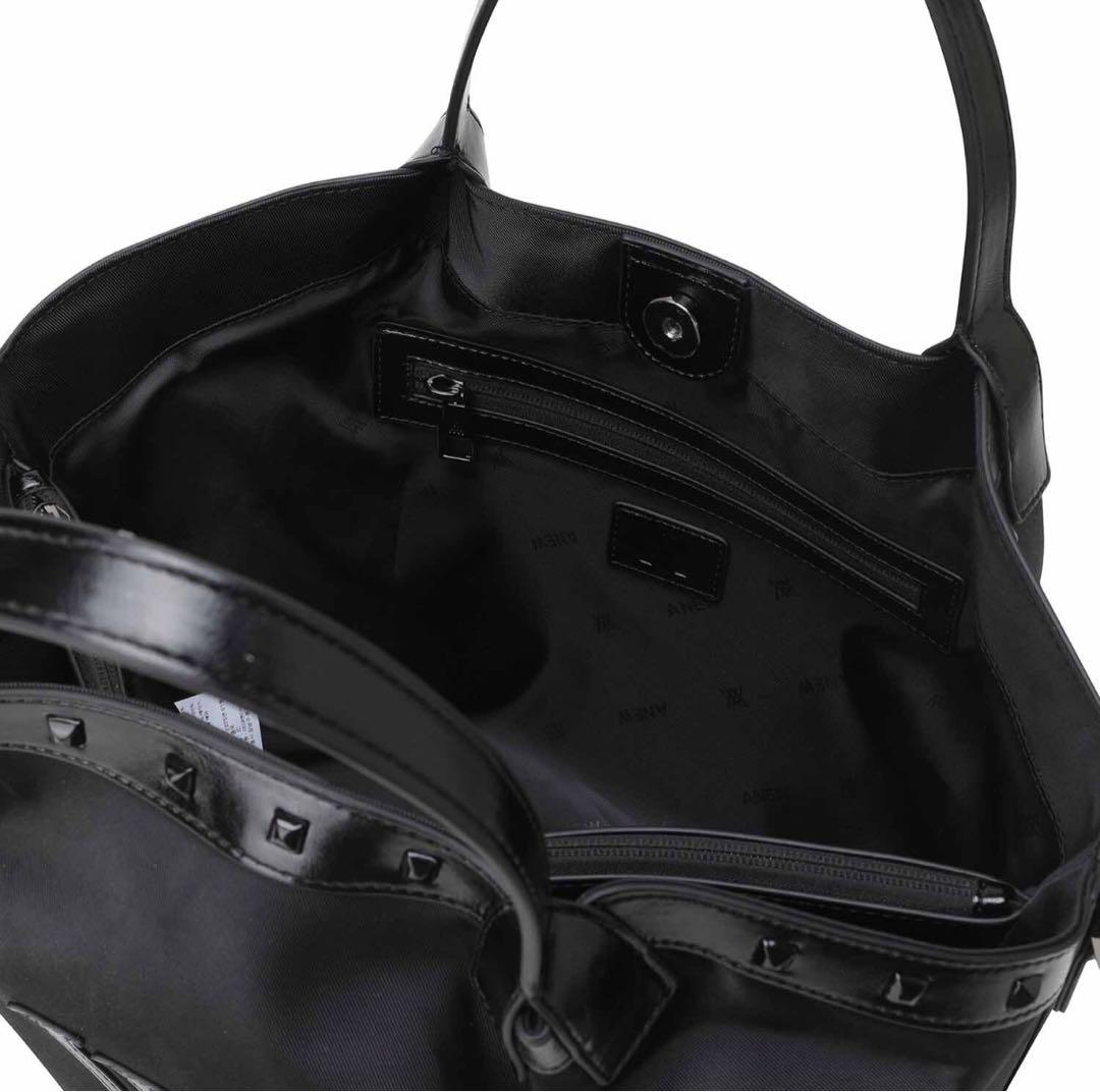 新品❤️タグ付き ❤️ANEW ロゴ　トートバッグ　ブラック人気商品