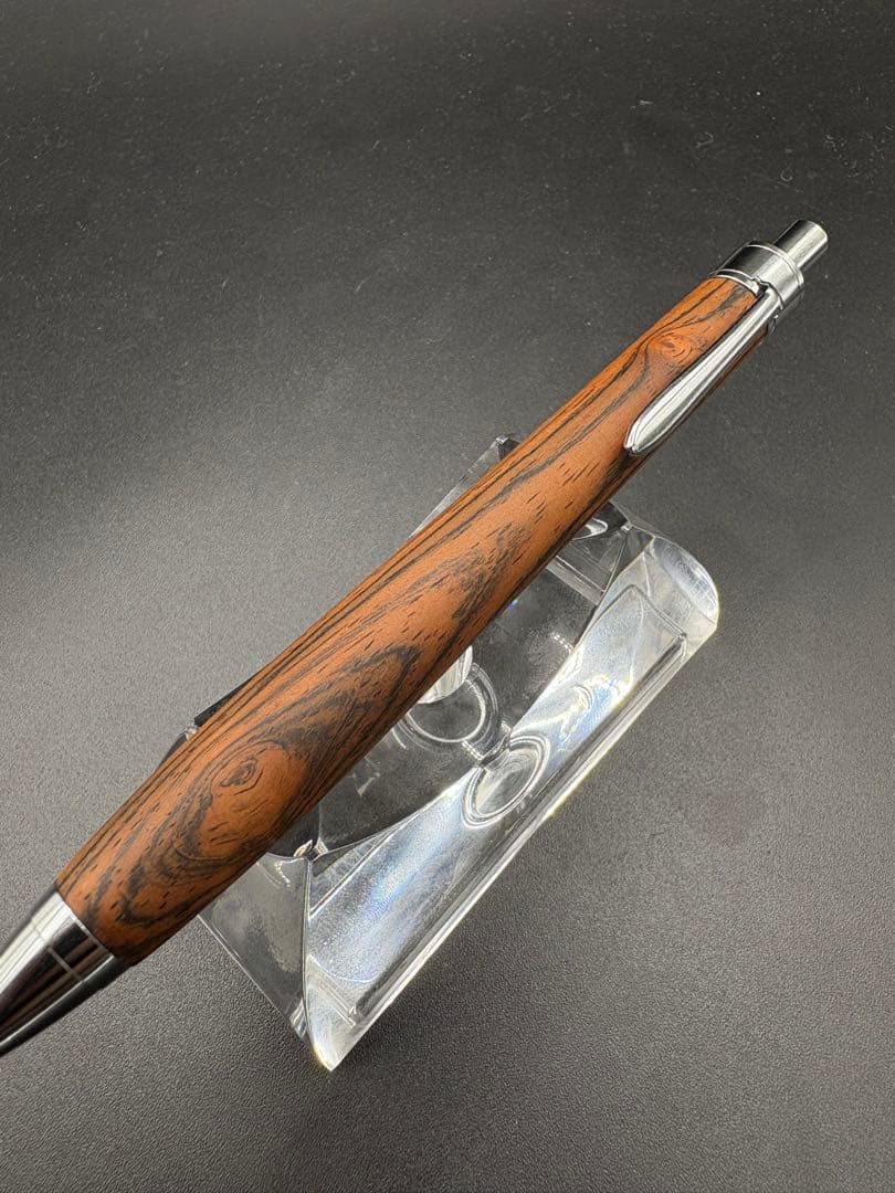 527極上　ハカランダ　杢あり　木軸シャーペン　ボールペン