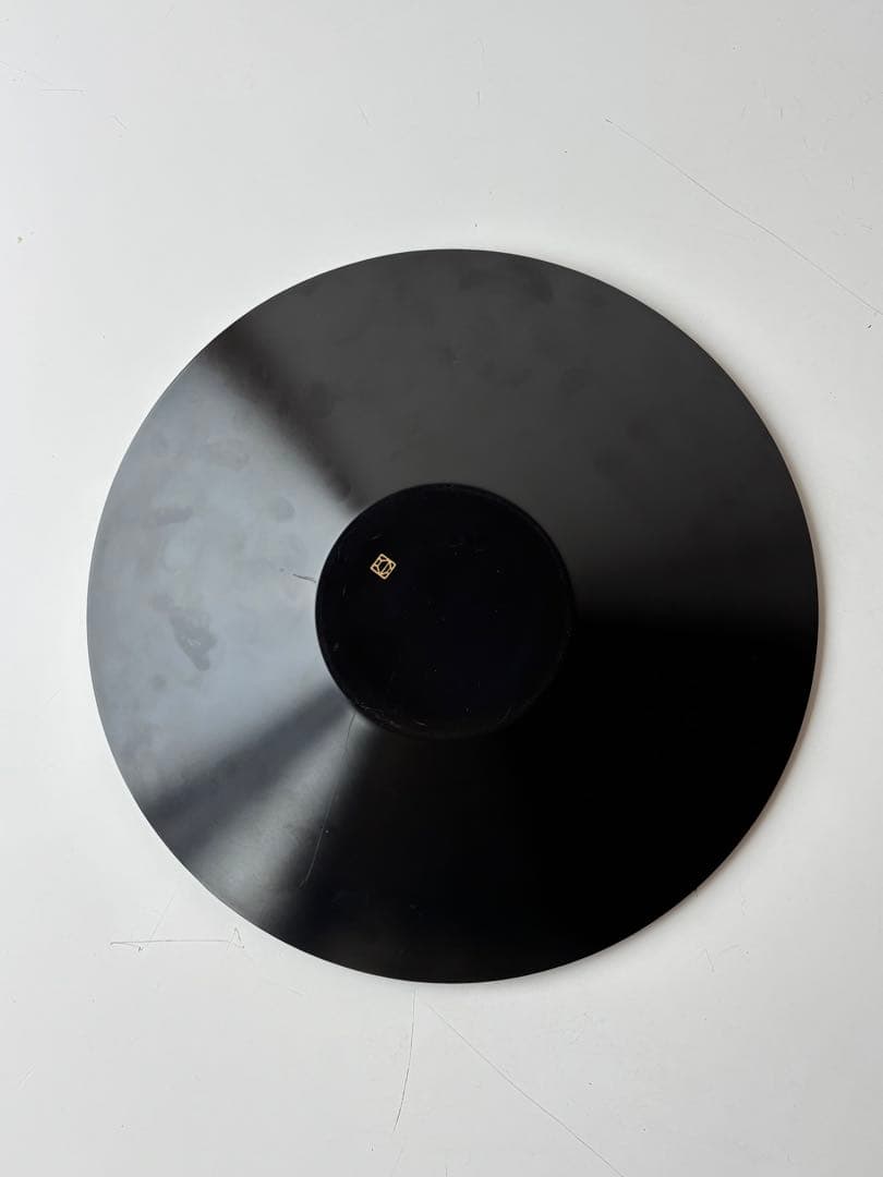 山田平安堂 漆器⭐︎黒と金のストライプ模様の大皿