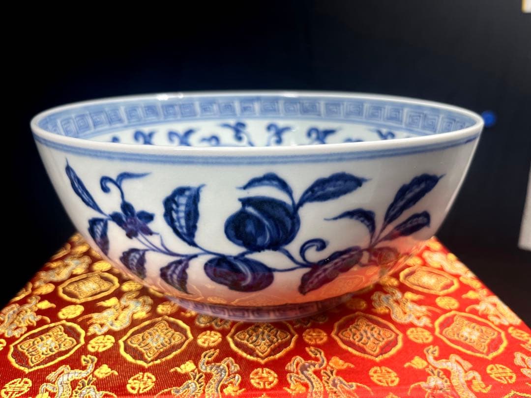 【大明宣徳年製】中国骨董品　アンテーク 大碗 どんぶり　在銘　瓷器