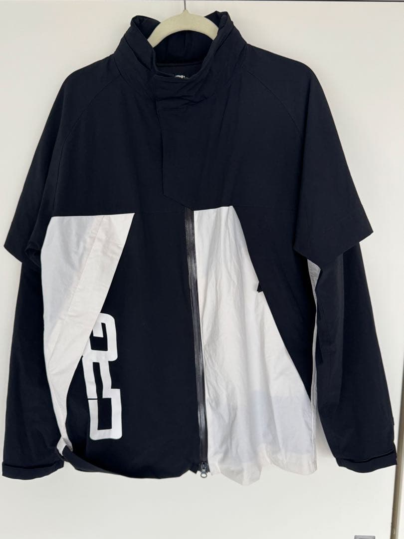 【新品同様】CPGゴルフ　レインウェア　防寒ウェア　上下　ブラックホワイト　XL