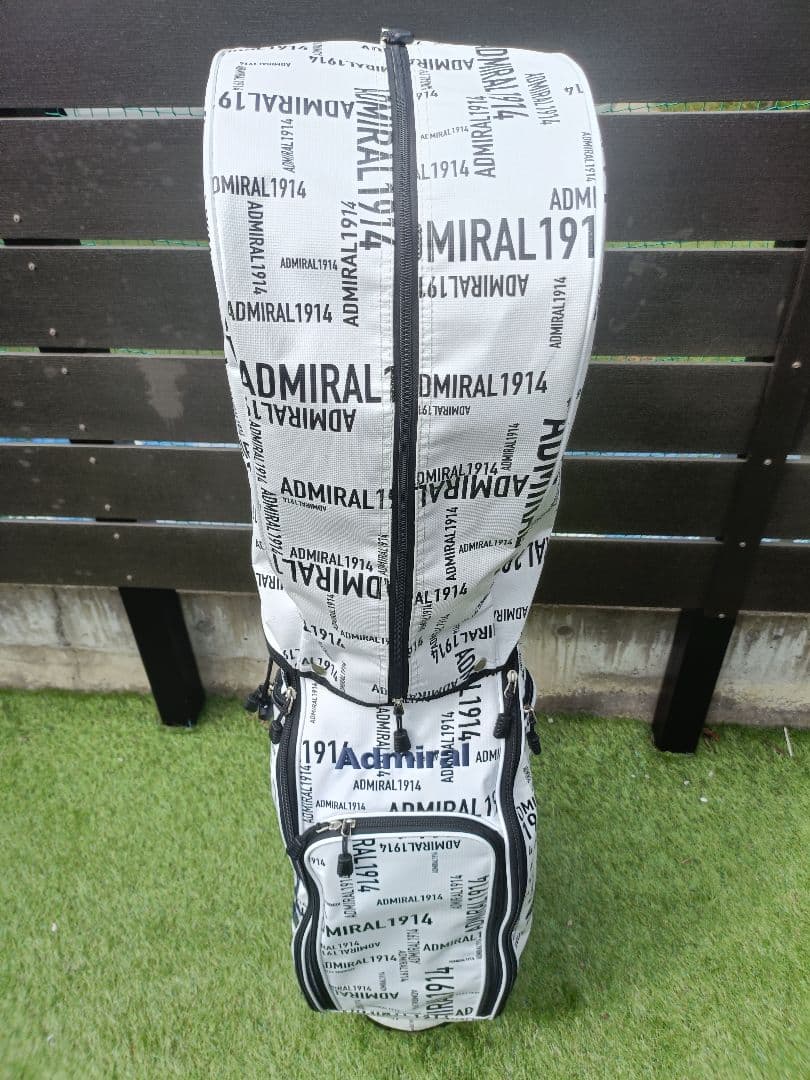 【美品】ADMRIAL 1914 キャディバッグ ホワイト・ブラック