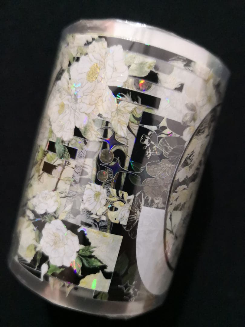 【8651】海外　マステ　3/5/巻売り　貝殻光マスキングテープ　古風　緑