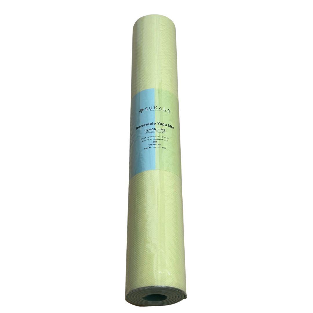 SUKALA ヨガマット リバーシブル 6mm レモンライム　ヨガ　ピラティス