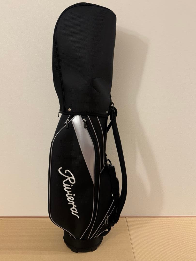 リビエラRiviera ブラックシルバー ゴルフ キャディバッグ