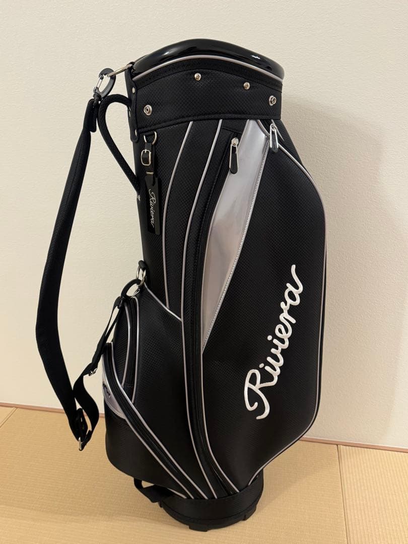 リビエラRiviera ブラックシルバー ゴルフ キャディバッグ