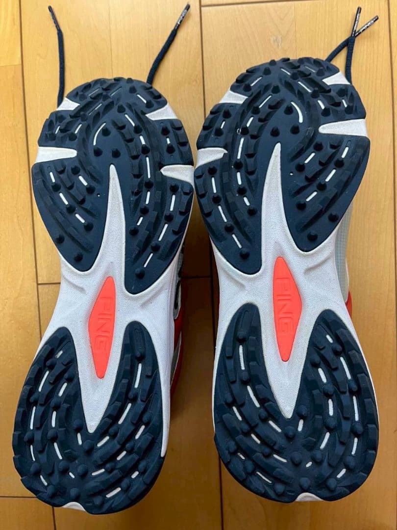 PING ゴルフシューズ メンズ ホワイト/ネイビー/レッド スニーカータイプ