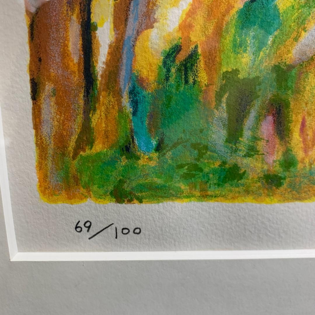 神下雄吉【ル・カネの風景】シルクスクリーン 直筆サイン　リトグラフ