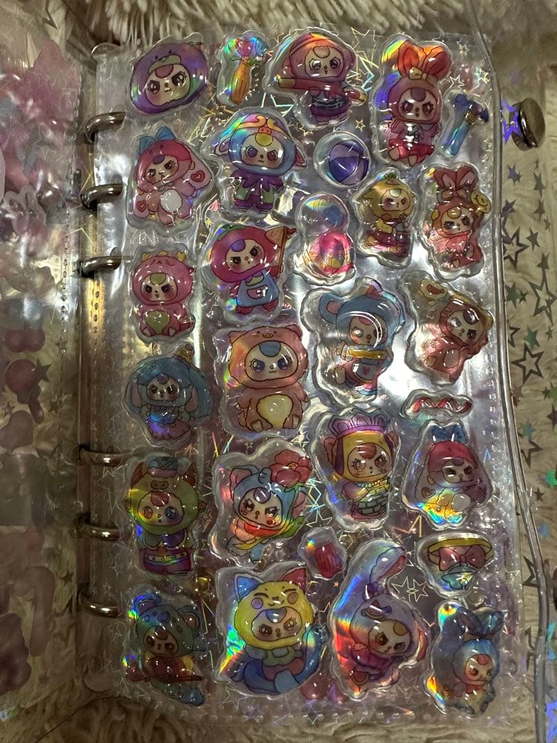 シール帳 完成品 A6 全10枚 星柄バインダー