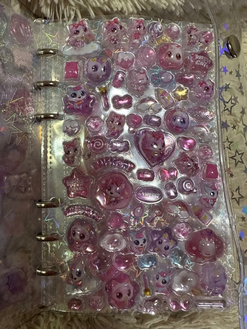 シール帳 完成品 A6 全10枚 星柄バインダー