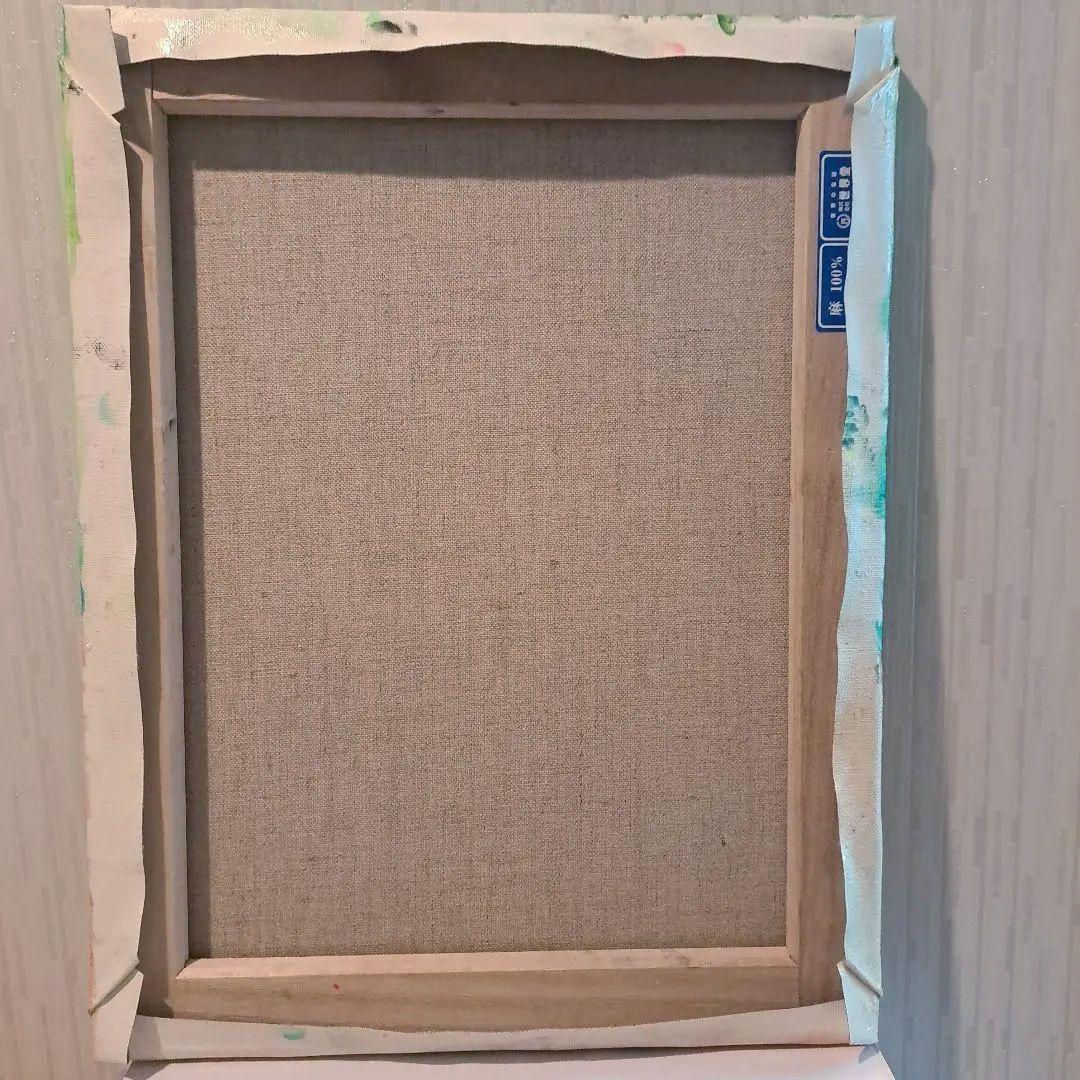 キャンバス油絵　専用　サビ猫ジジちゃんのわくわく散歩♪♪