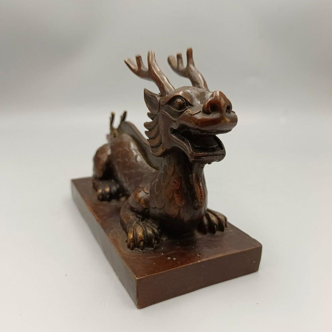 竜頭 押し切り 正義 化身 工芸品 美術品 置物