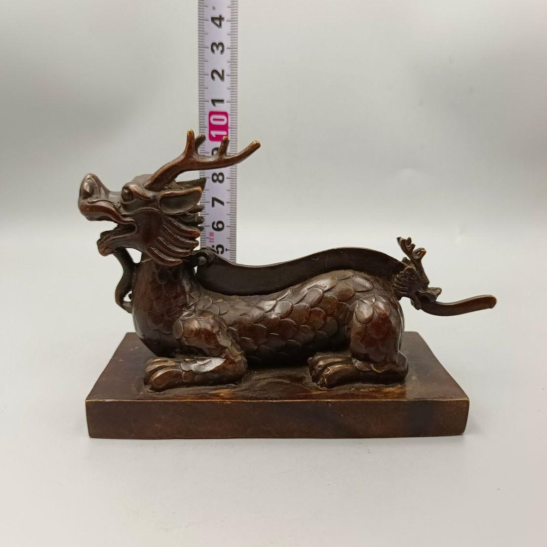 竜頭 押し切り 正義 化身 工芸品 美術品 置物