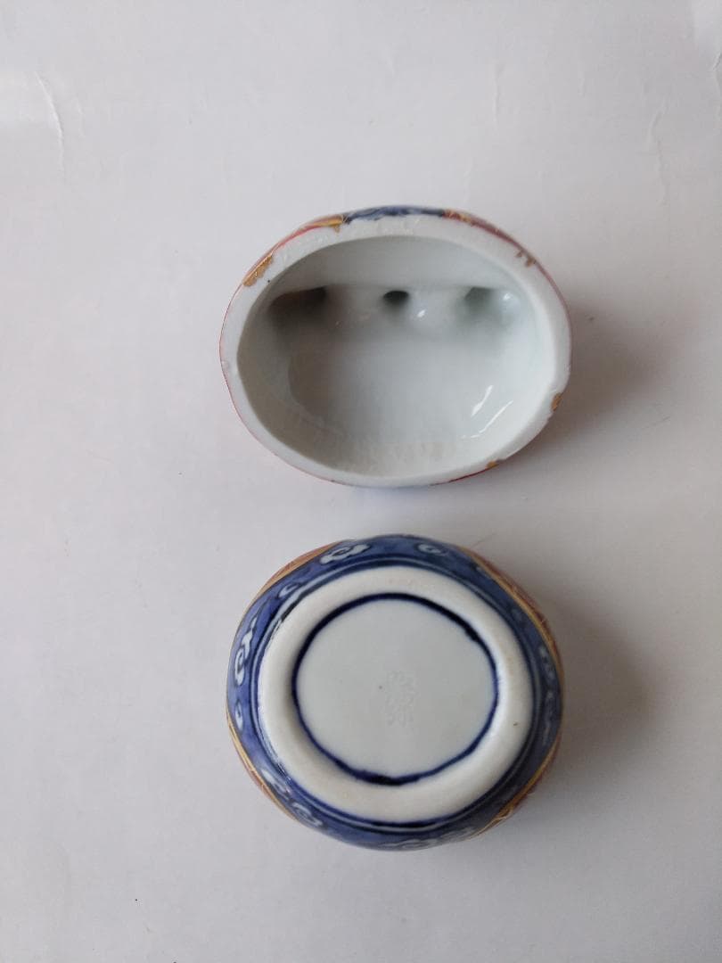 平安 高野昭阿弥 作 宝襴手 木魚香合 茶道具 懐石道具 香合 共箱 新品 です