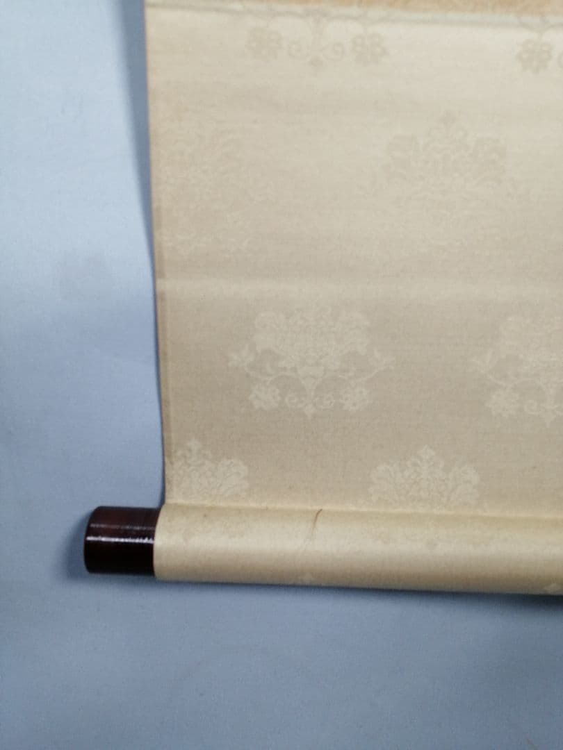 【茶道具】前大徳 福本積應筆　梅画賛「幽鳥喚春...」 書 掛軸　B945