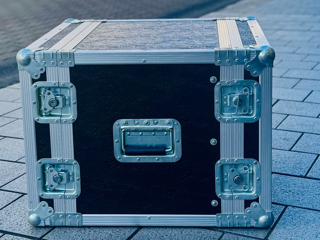 9Uラックケース アルミ製 黒