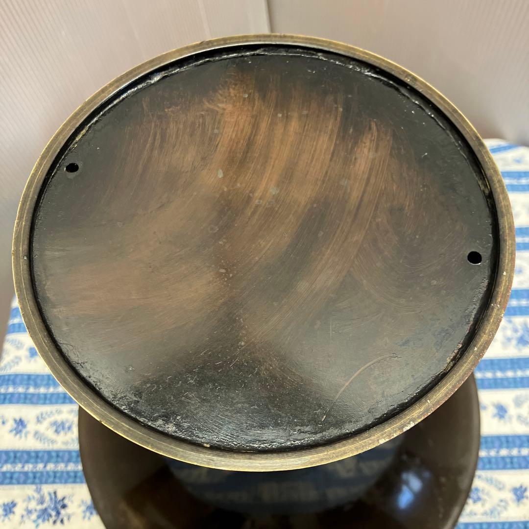 華道道具　花器　銅製　唐銅ラッパ型　花器　ダンボール箱　S385KD2