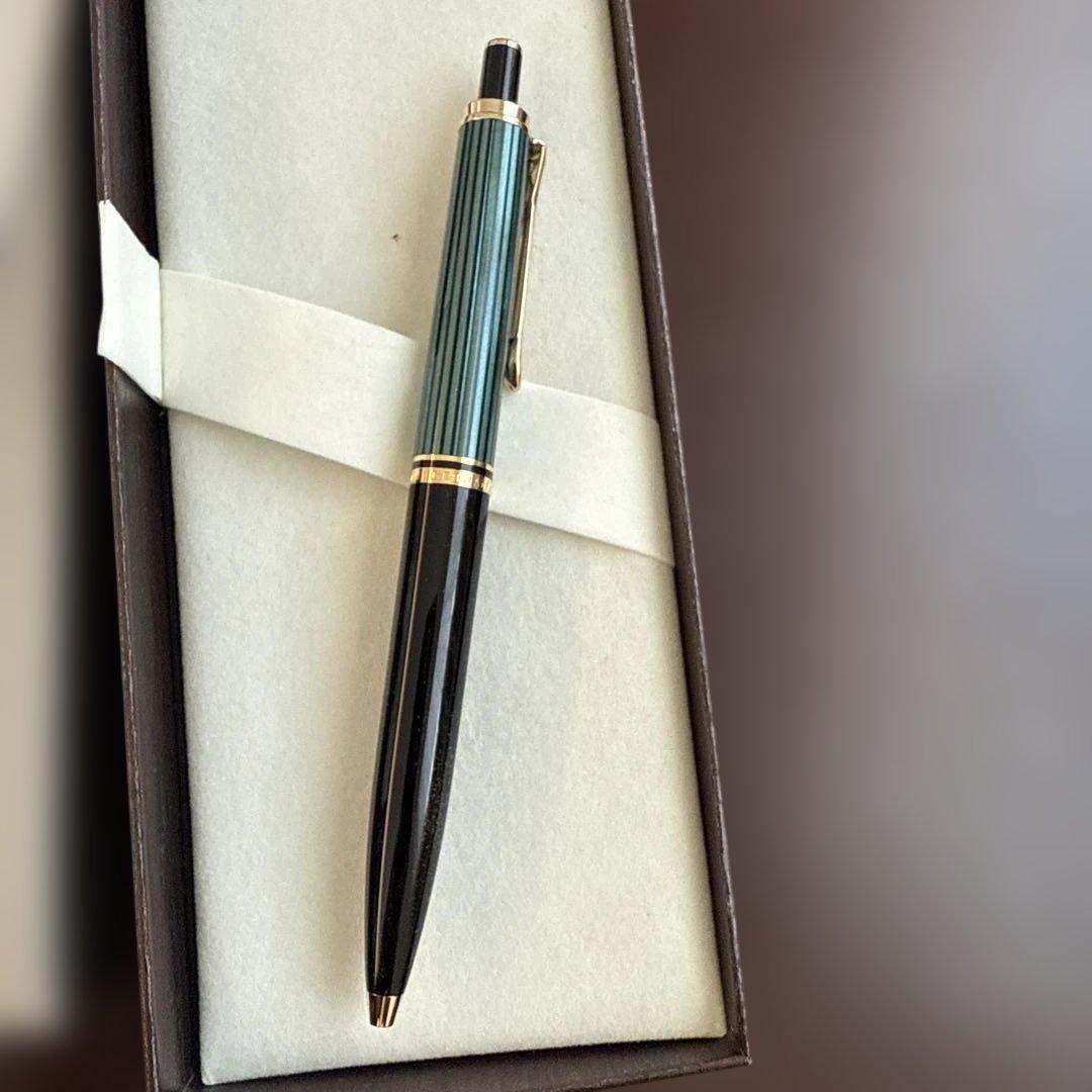 ペリカン ボールペン 油性 スーベレーン グリーンストライプ 新品未使用