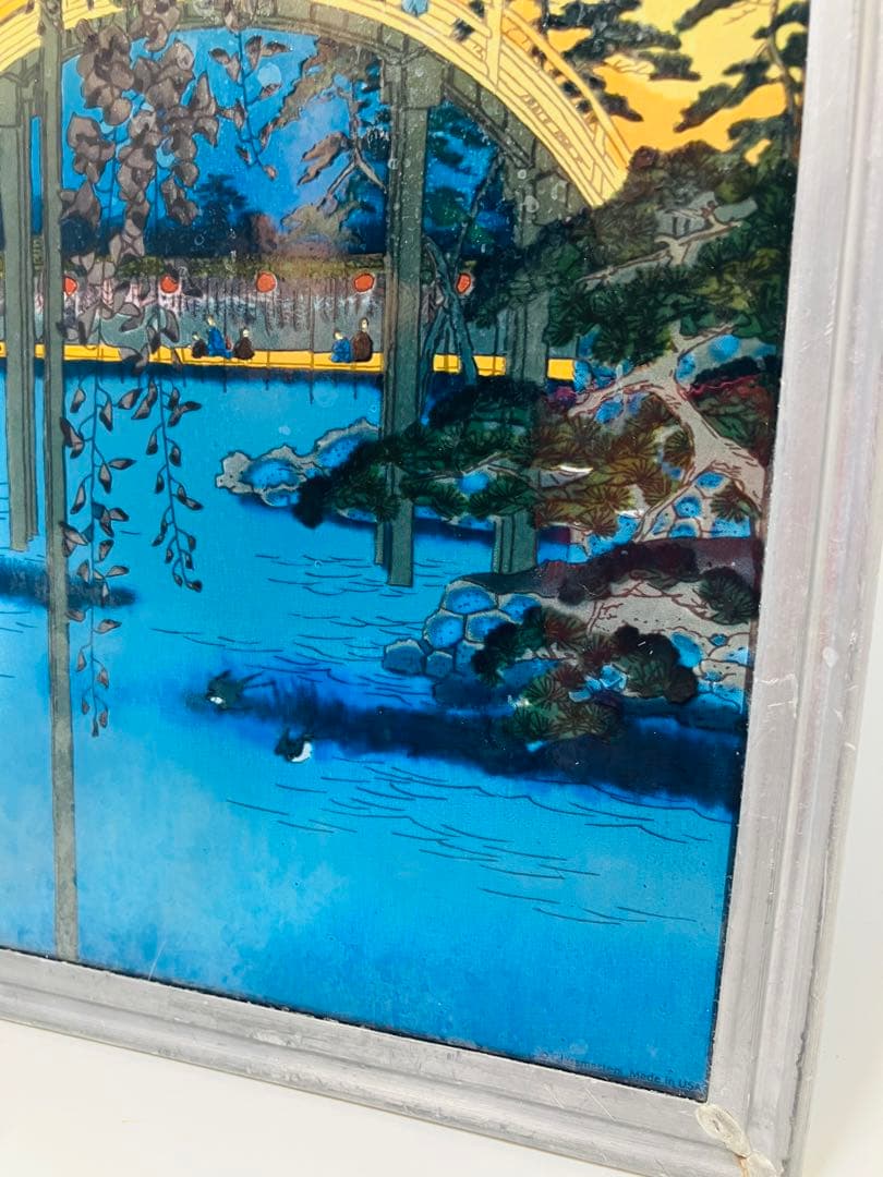 歌川広重　グラスマスターズ　亀戸　ステンドグラス　日本風景　アメリカ製 江戸