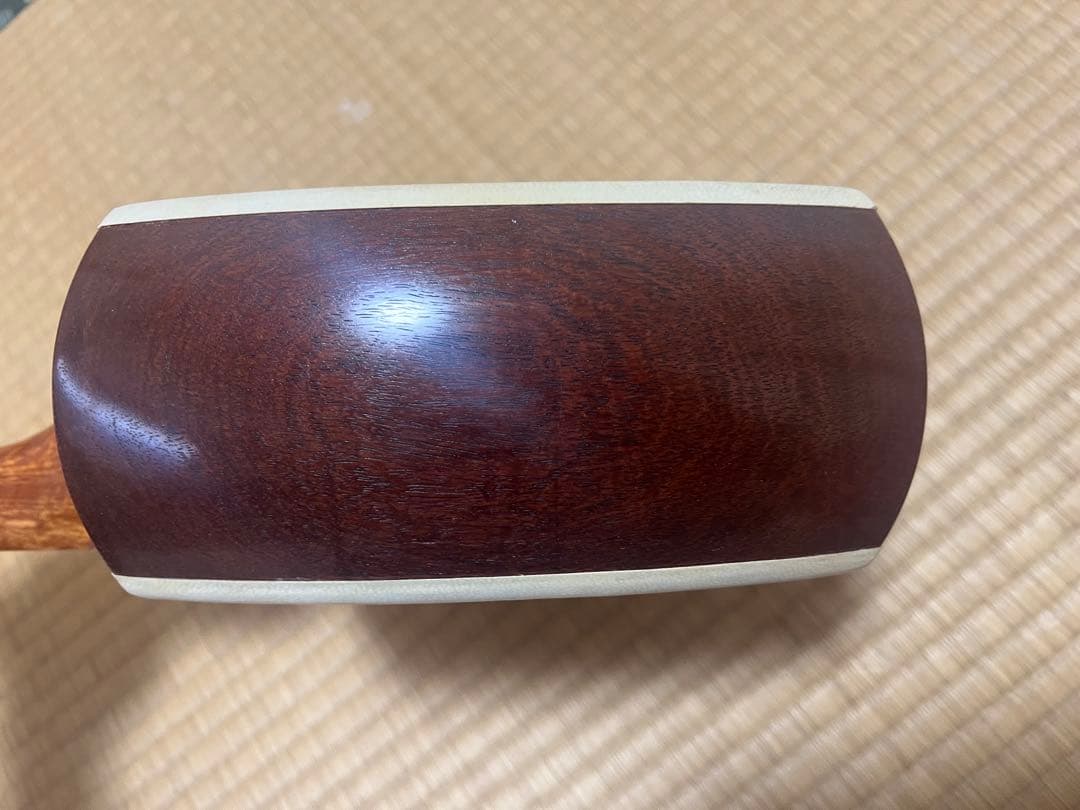 希少　白紅木　地歌用三弦　黒檀糸巻き　天然素材撥　ハードケース付き