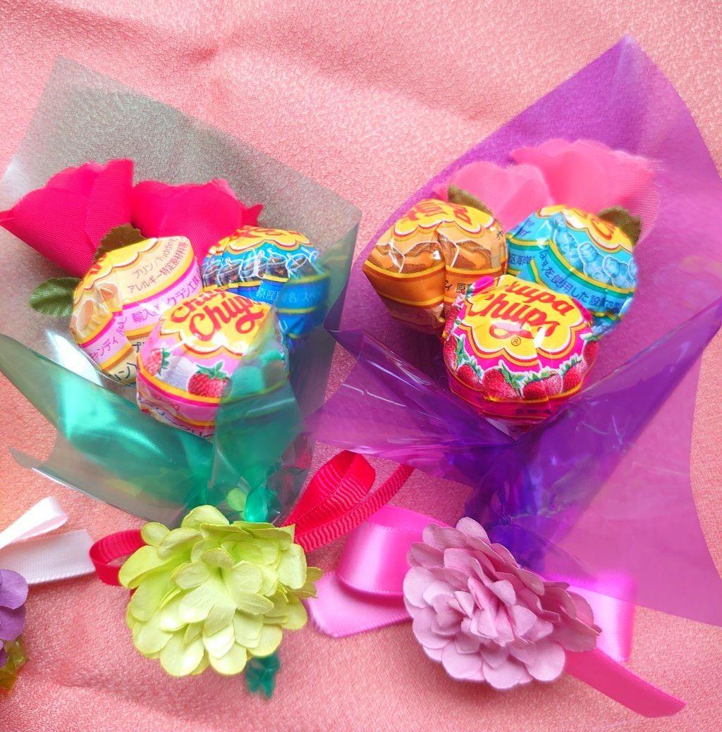 チュッパチャプスミニ ブーケ ♪ ４個セット♪ 誕生日 パーティー お祝い ♪