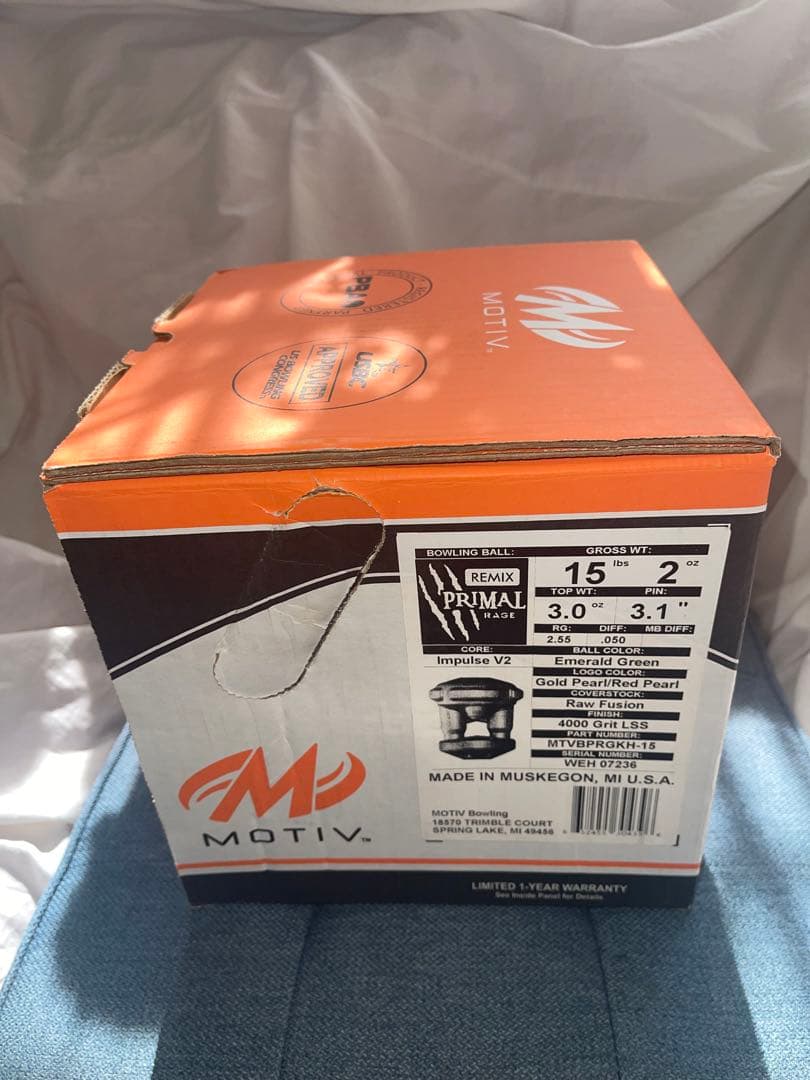 MOTIV PRIMAL RAGE ボウリングボール (新品未使用)