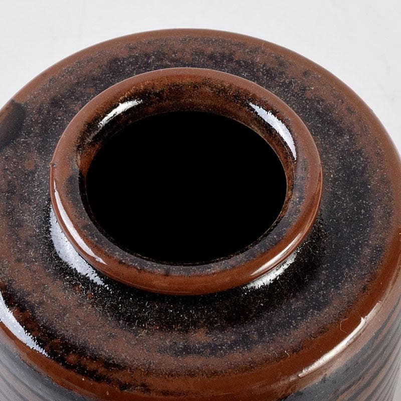 茶道具　松本鐡山作　古瀬戸　大名物　円乗坊写　茶入　仕覆付　共箱　V　8757