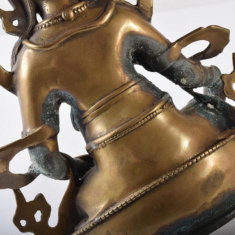 中国　古銅鍍金　チベット仏　仏像　置物　V　7770