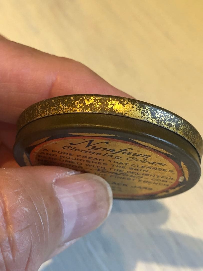 アンティーク　デビル 悪魔　ブリキ缶　アドバタイジング　インダストリアル　レトロ