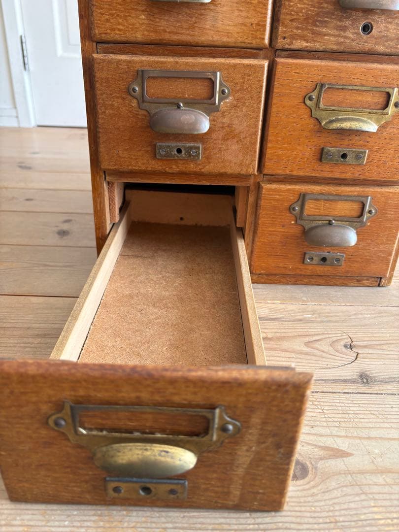 アンティーク 木製6引き出し収納 キャビネット