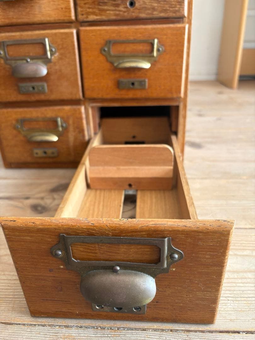 アンティーク 木製6引き出し収納 キャビネット