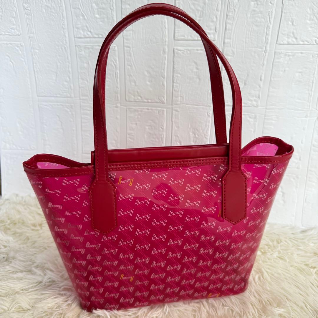 【レザレクション】美品 カートバッグ 総柄 ロゴ クリア ピンク