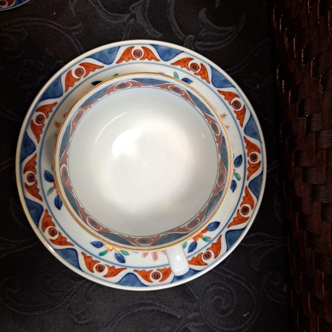 源右衛門　染錦　コーヒーカップ(6セット)