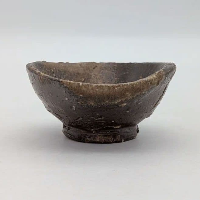 隠崎隆一 備前焼 酒呑 共箱共布 ぐい呑 酒器 酒盃 酒杯 食器 お猪口 在銘