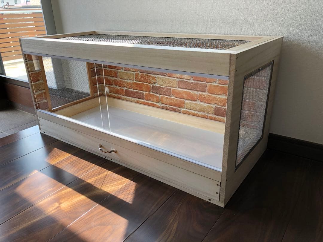 新品　木製ケージ　引出し付　ハリネズミ　ハムスター　小動物　カスタムベースに！