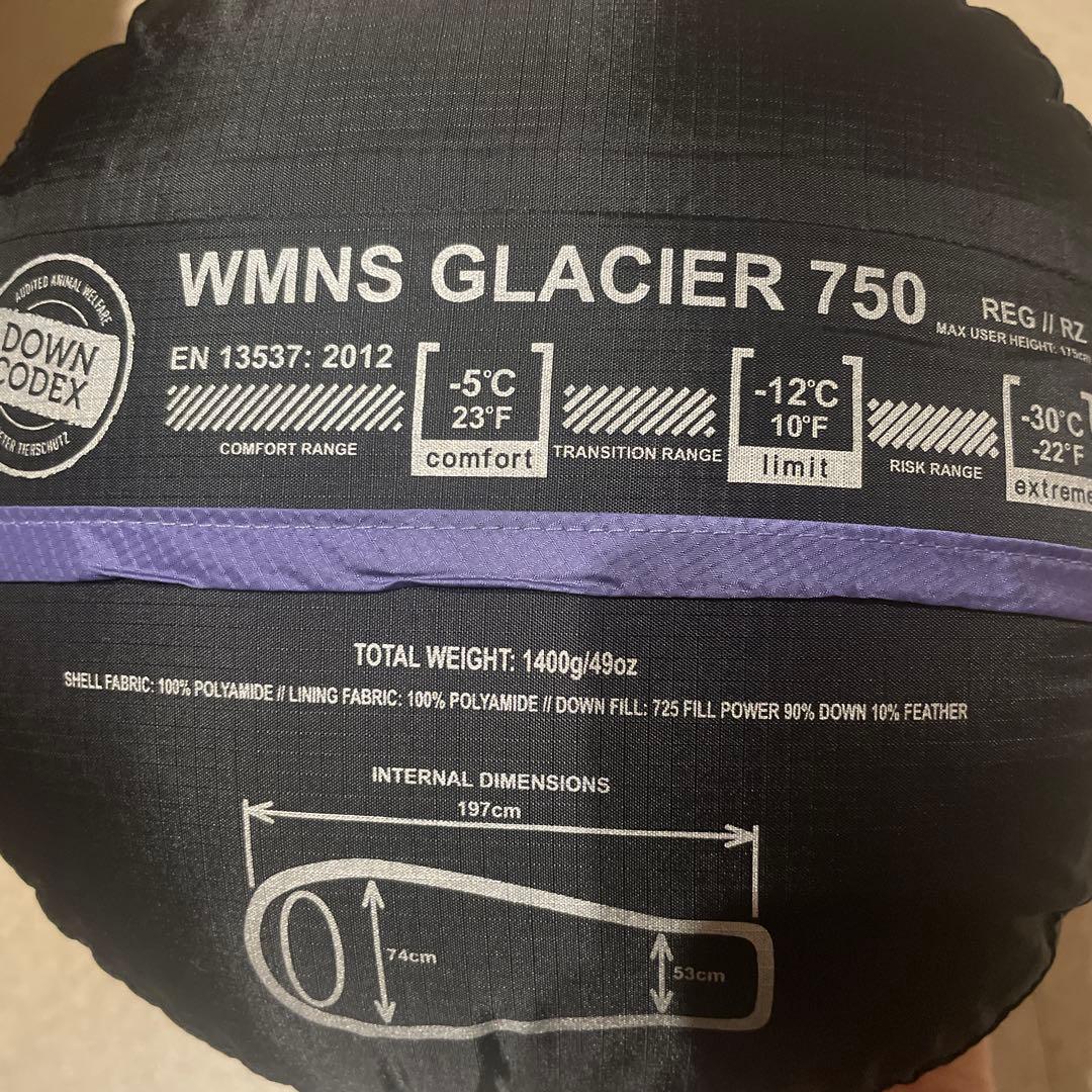 マウンテンイクイップメント 冬用シュラフ ウィメンズ GLACER750