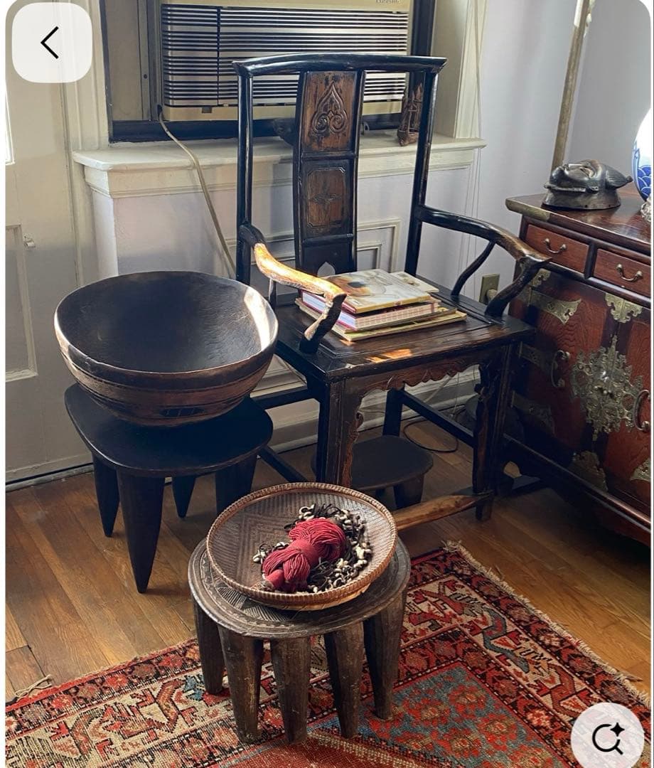 アンティーク＆ヴィンテージ　丸型座卓　サイドテーブル　カントーク