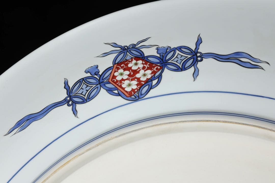 有田焼 神右エ門作 特大染綿唐獅子図大皿 飾皿 皿立付 在銘 古美術 骨董品