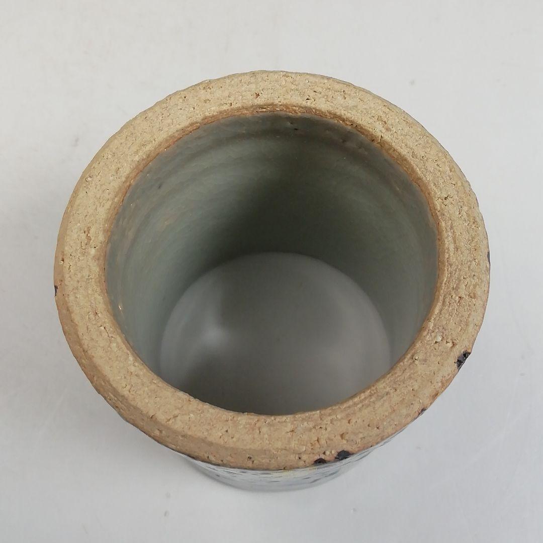 Ｗ１９６　蓋置　『菖蒲　蓋置』『萬古窯　加賀瑞山 造』　共箱　茶道具