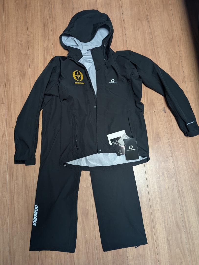オガサカ.カタログ外.レインスーツセット.オンヨネ.ブラック.サイズM 未使用