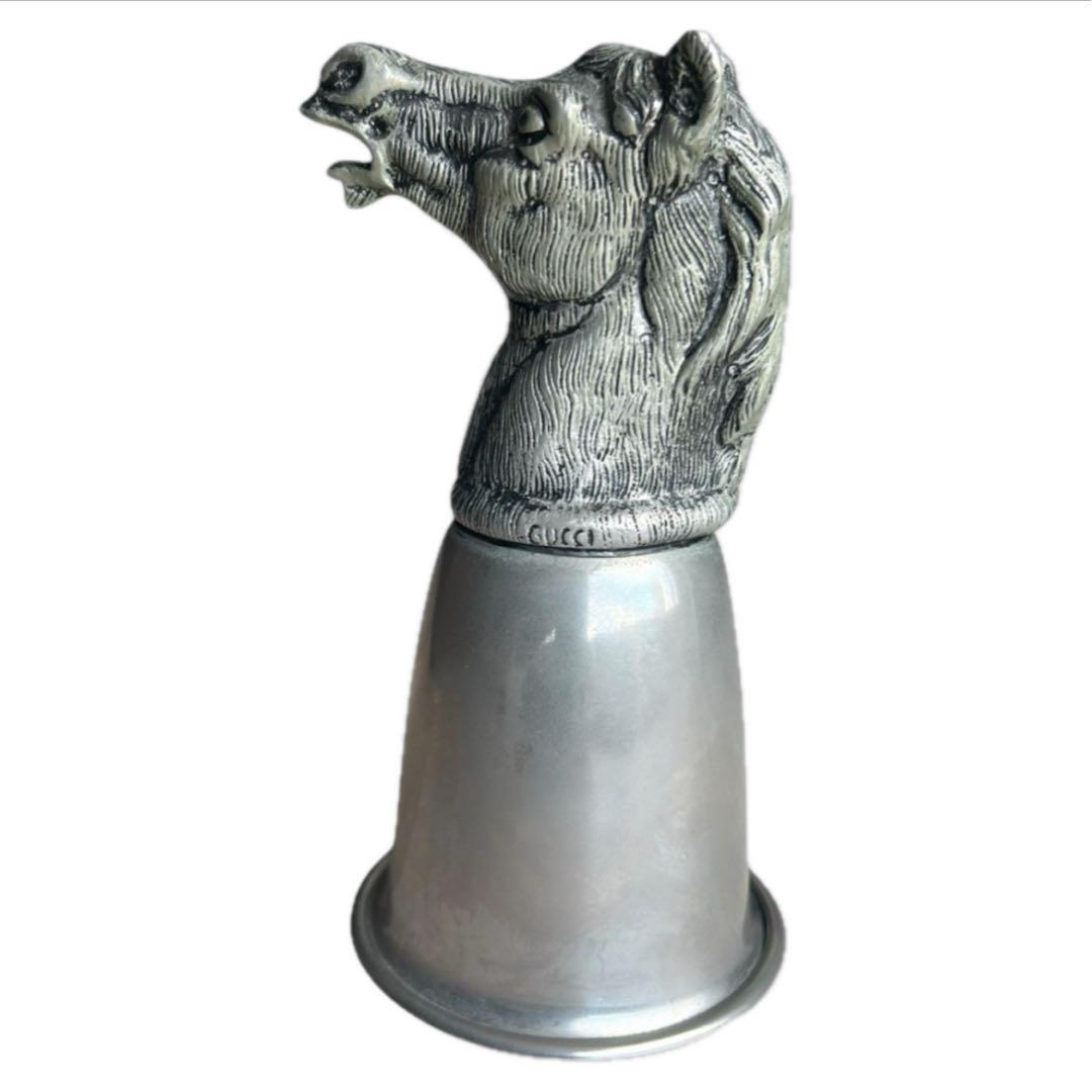 GUCCI グッチ　シルバー　ヴィンテージグラス　ゴブレット　ホース　馬　丑年