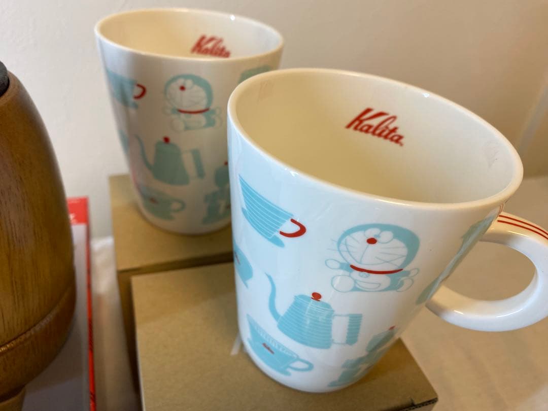 新品⭐︎カリタ ドラえもん ミル マグカップ 手ぬぐい4個セット