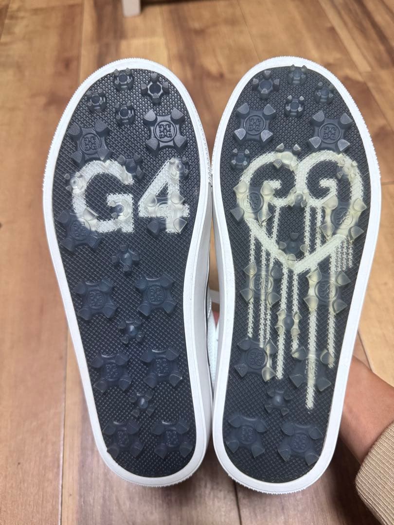 即発送！G4ゴルフシューズ ホワイト フリンジデザイン