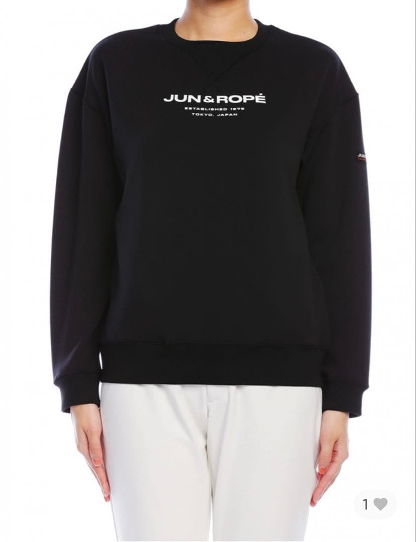 新品タグ付き　JUN&ROPE PLAYロゴ　プルオーバー　黒　Ｌ　セットアップ