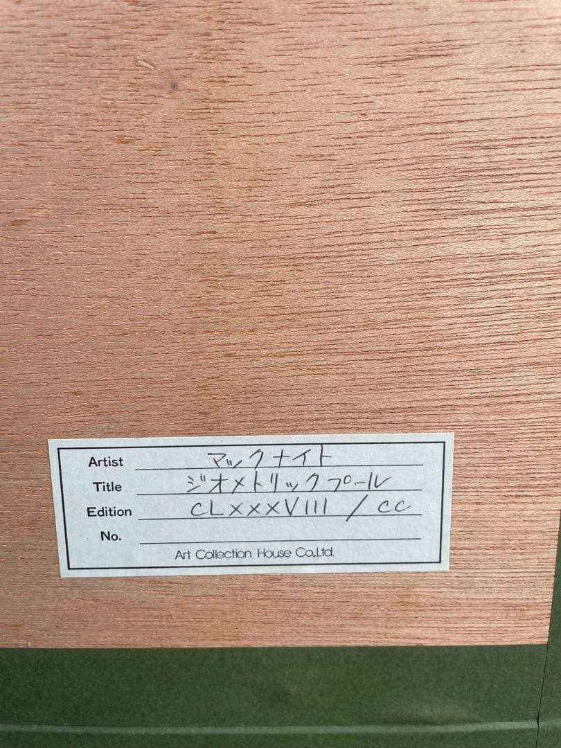 トーマス・マックナイト 「ジオメトリックプール」　限定　直筆サインあり