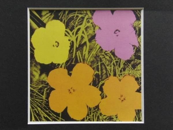ANDY WARHOL、FLOWERS#2、希少画集画、新品高級額、額装付