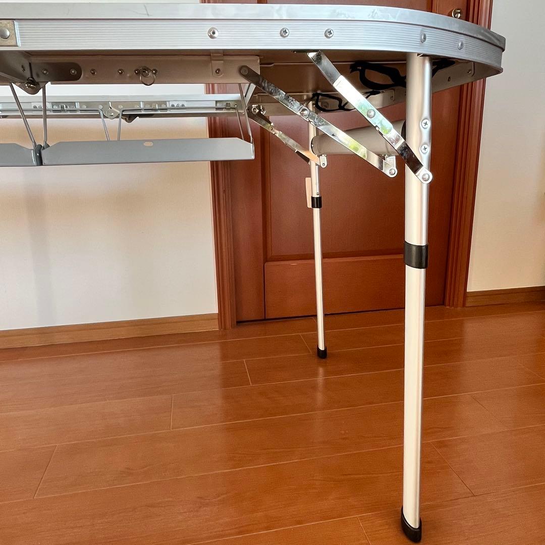 SOUTH FIELD 折りたたみBBQテーブル 125×80cm 焚き火台対応